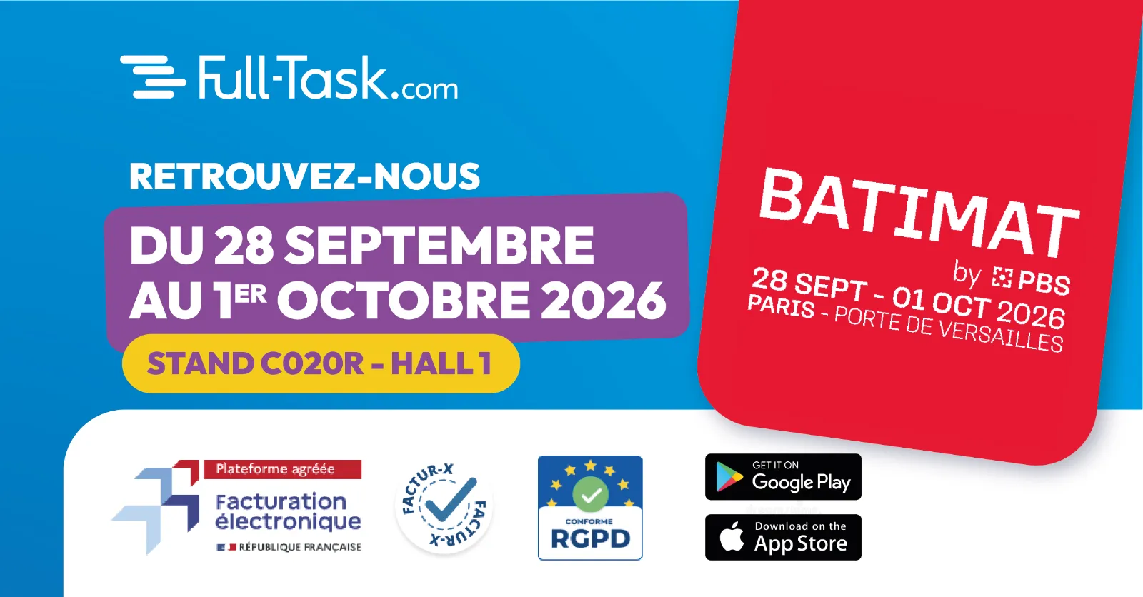 Batimat 2026 : Full-Task vous attend pour simplifier votre facturation électronique